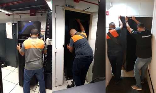Equipe EMSD em ação — Moving Data Center